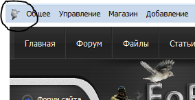 Значок в админ-баре